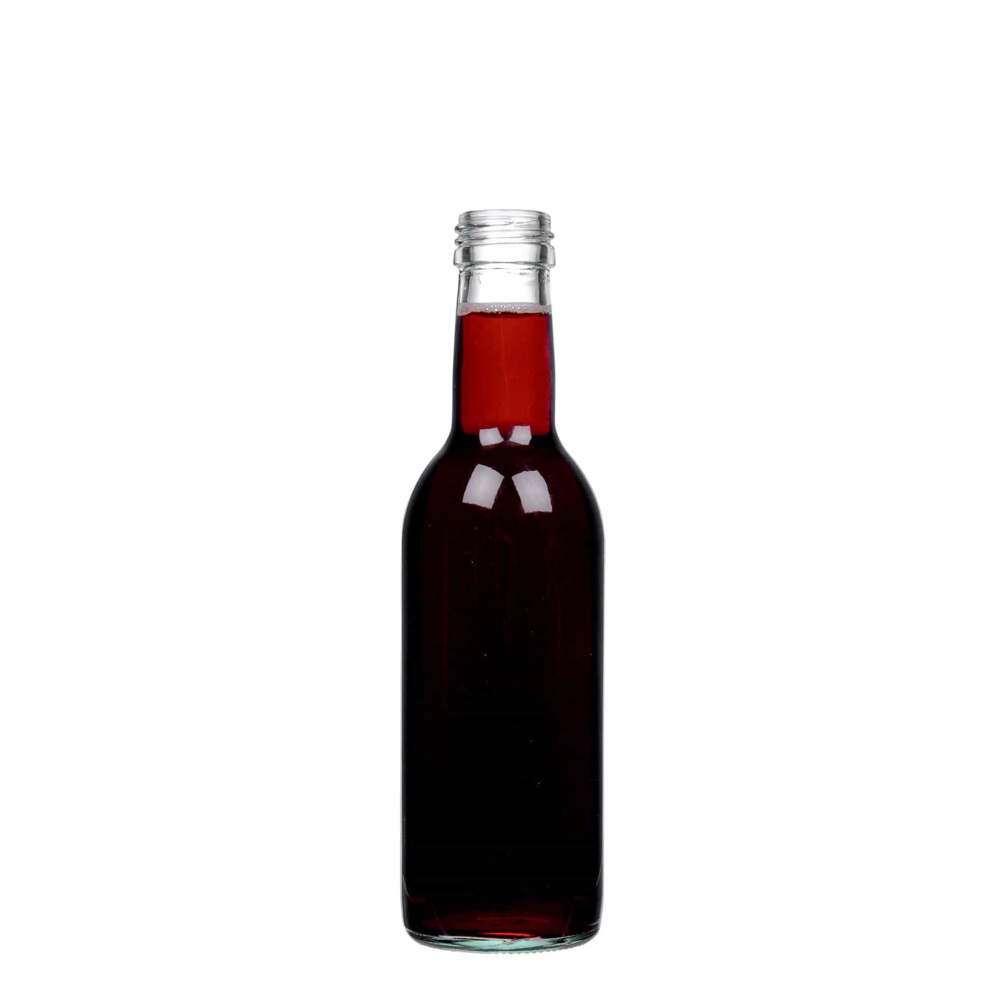 250 ml stikla pudele 'Bordeaux', aizdare: PP 28