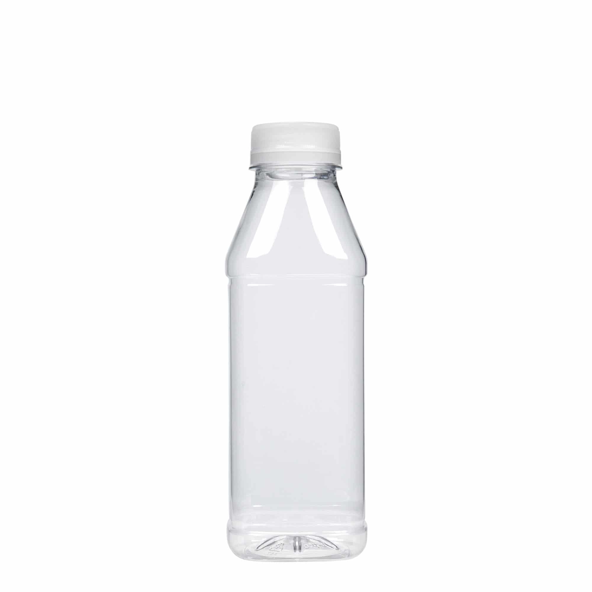 500 ml PET pudele 'Milk and Juice Carré', kvadrātiska, plastmasas, aizdare: 38 mm