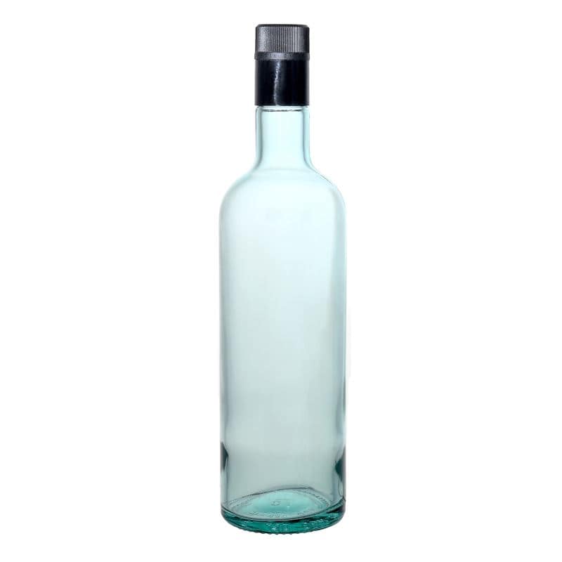 750 ml etiķa/eļļas pudele 'Willy New', stikla, gaiši zaļa, aizdare: DOP