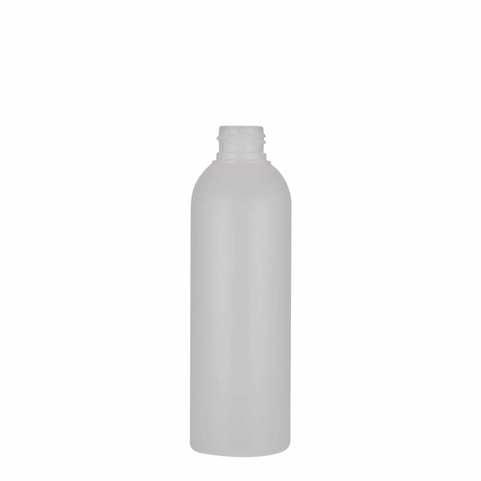 200 ml plastmasas pudele 'Tuffy', HDPE, dabīga, aizdare: GPI 24/410