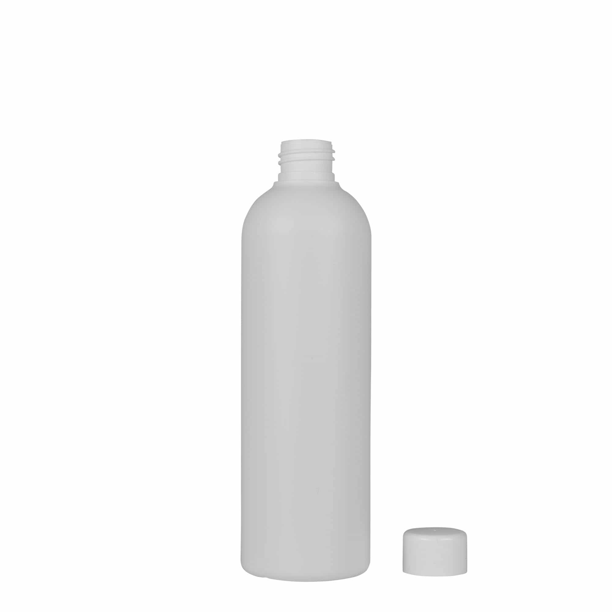 300 ml plastmasas pudele 'Tuffy', HDPE, balta, aizdare: GPI 24/410