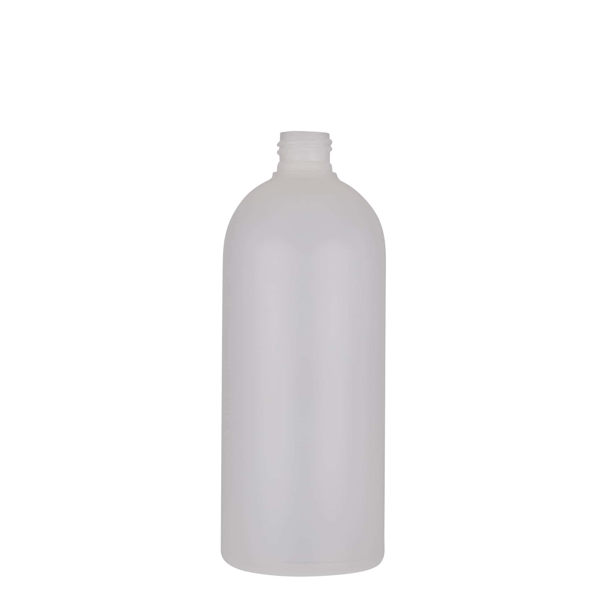 500 ml plastmasas pudele 'Tuffy', HDPE, dabīga, aizdare: GPI 24/410