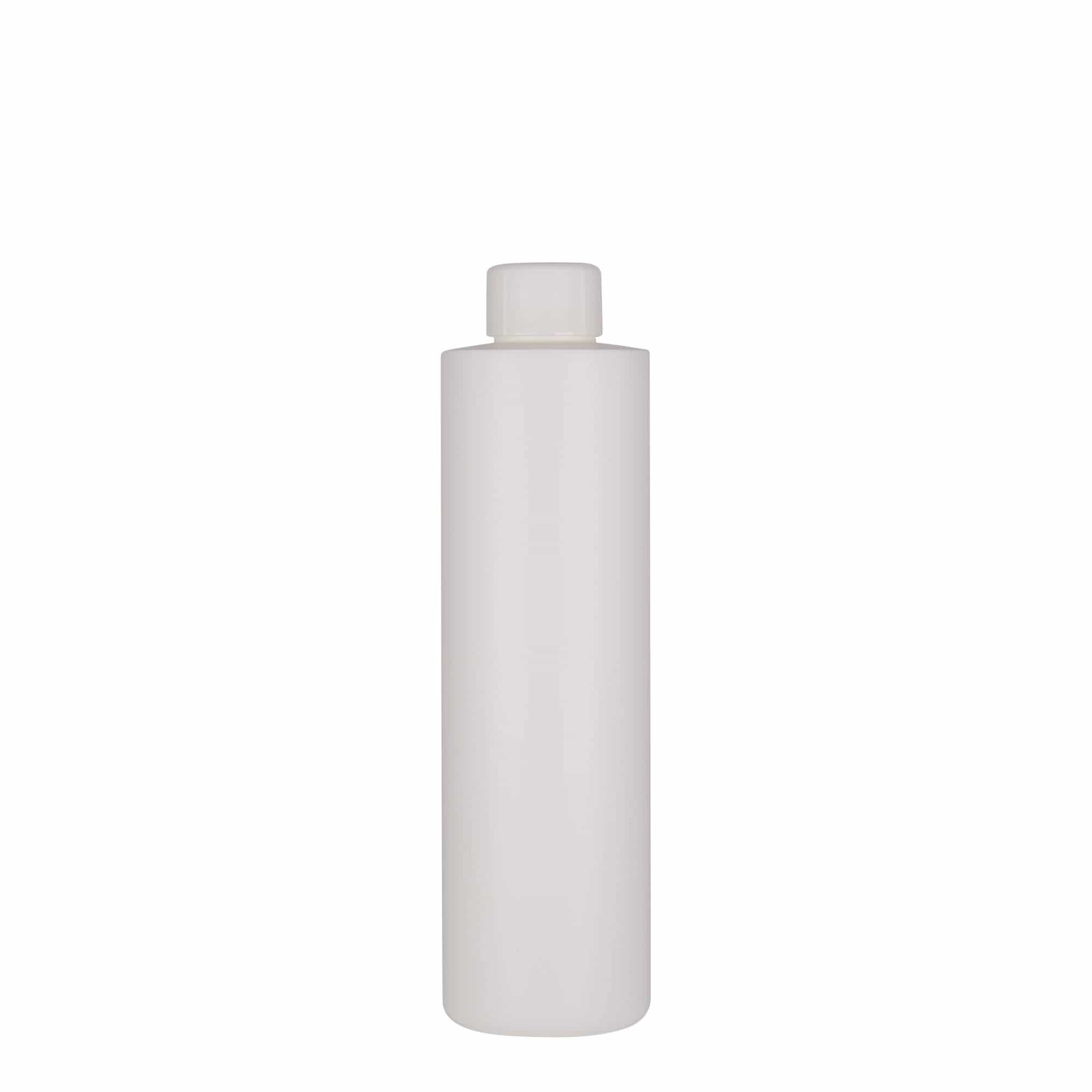 250 ml plastmasas pudele 'Pipe', HDPE, balta, aizdare: GPI 24/410