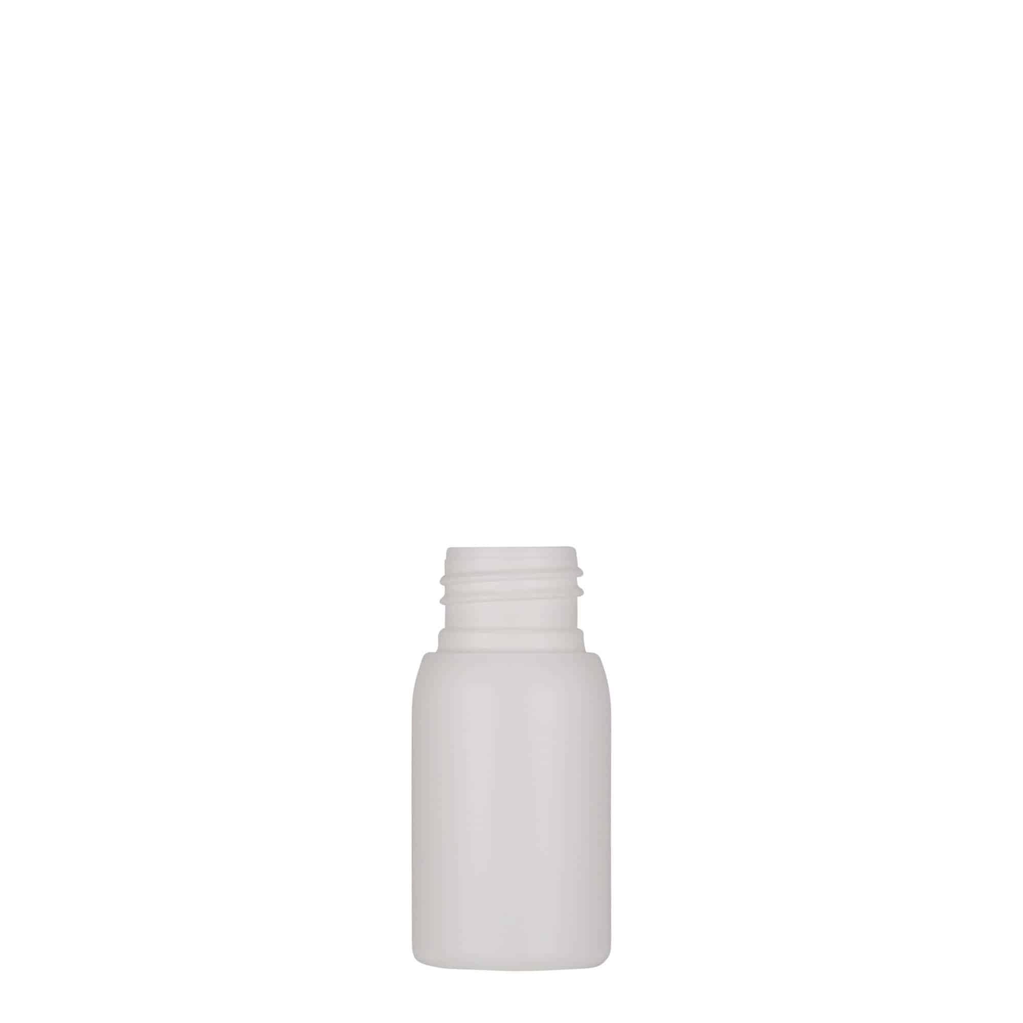 30 ml plastmasas pudele 'Tuffy', HDPE, balta, aizdare: GPI 24/410