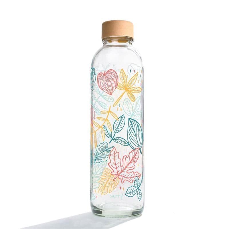 700 ml ūdens pudele CARRY Bottle, motīvs: Falling Leaves, aizdare: skrūvējams vāciņš