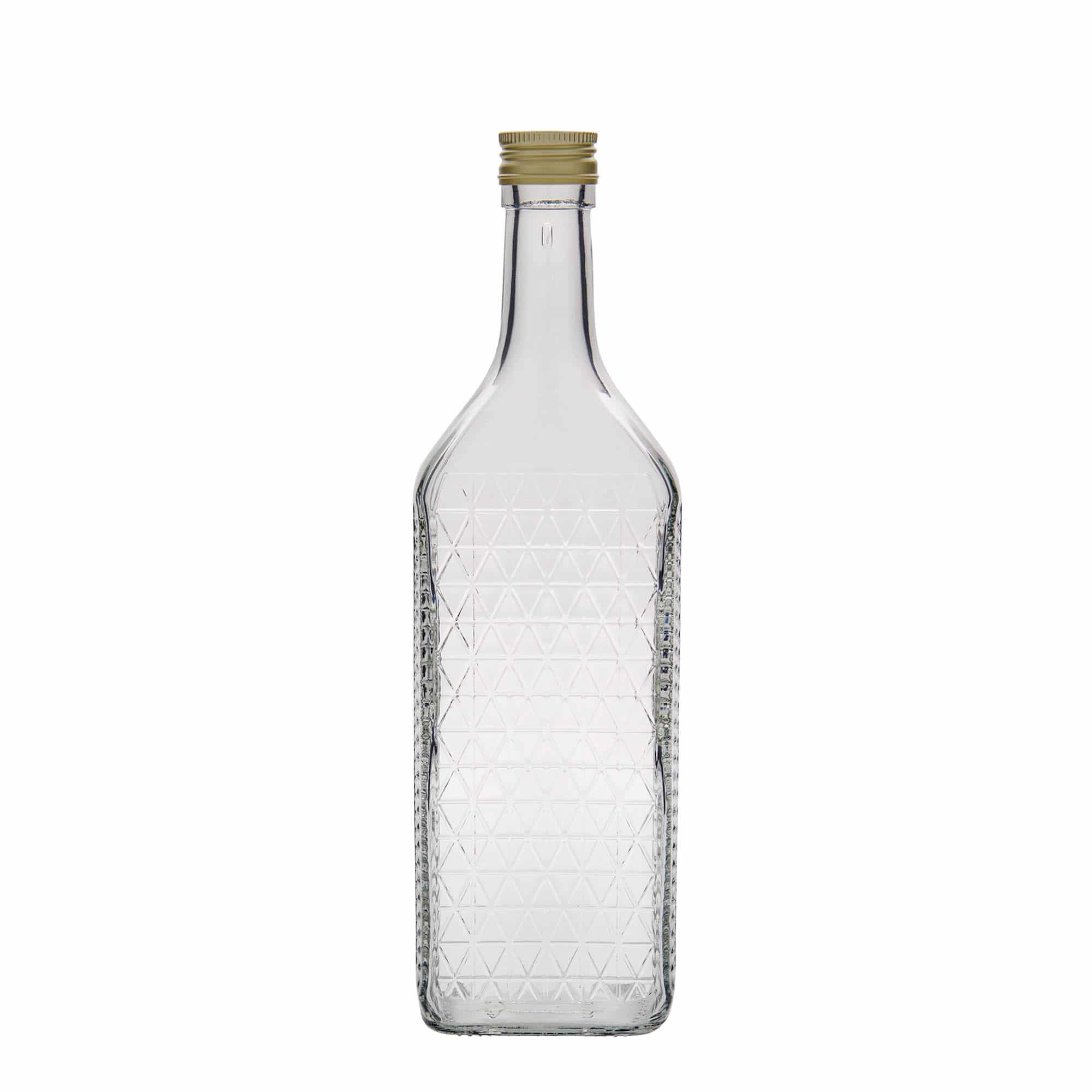 700 ml stikla pudele 'Caruso', taisnstūra, aizdare: PP 31,5