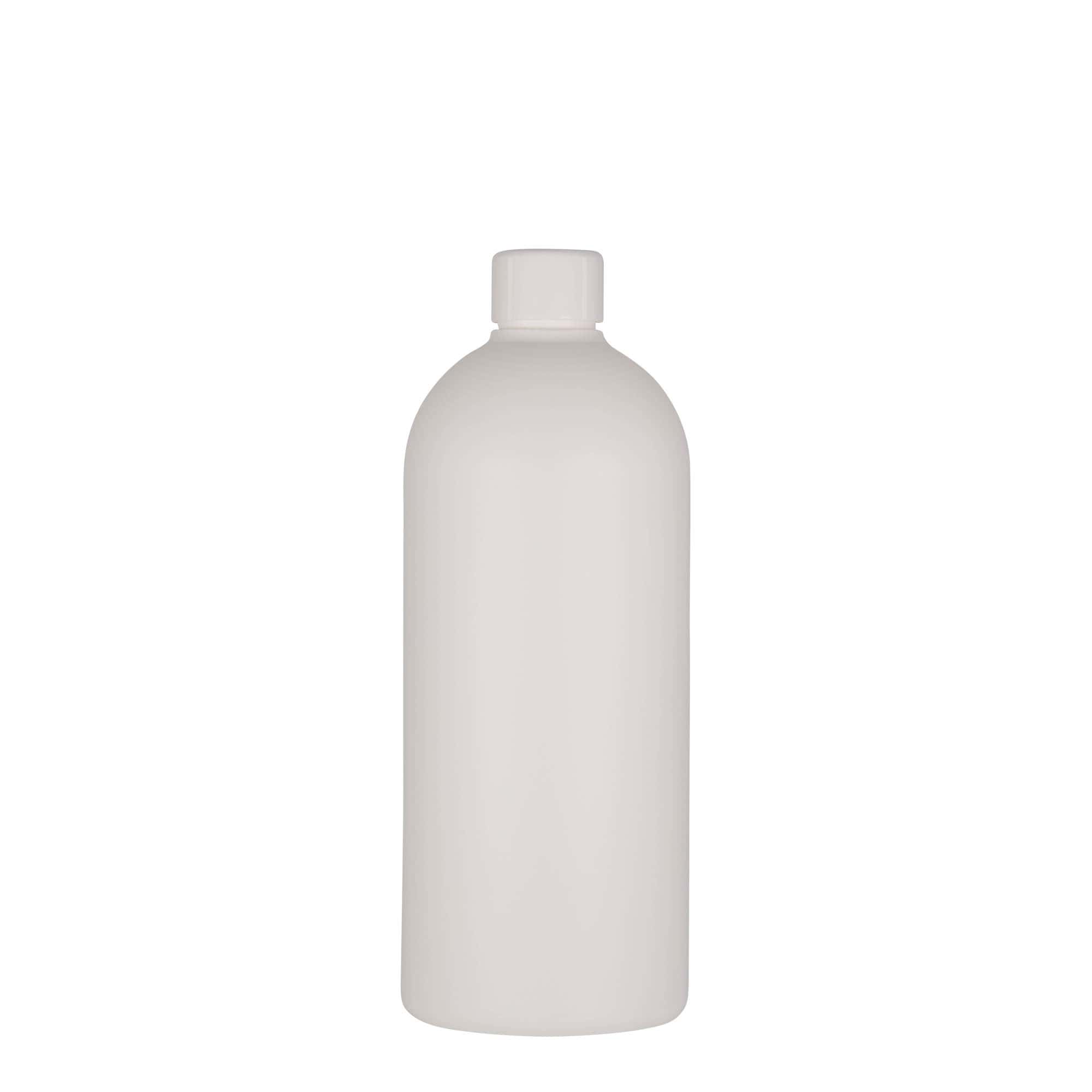 500 ml plastmasas pudele 'Tuffy', HDPE, balta, aizdare: GPI 24/410