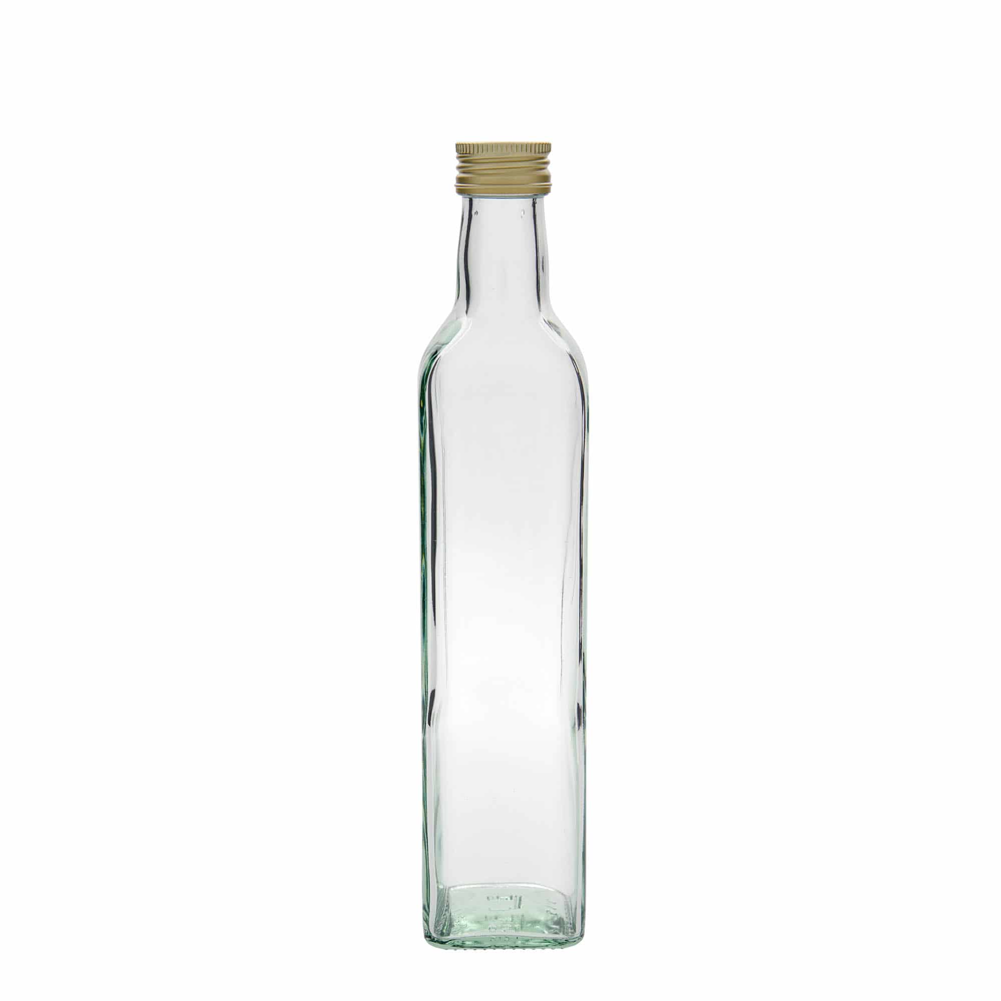 500 ml stikla pudele 'Marasca', kvadrātiska, aizdare: PP 31,5