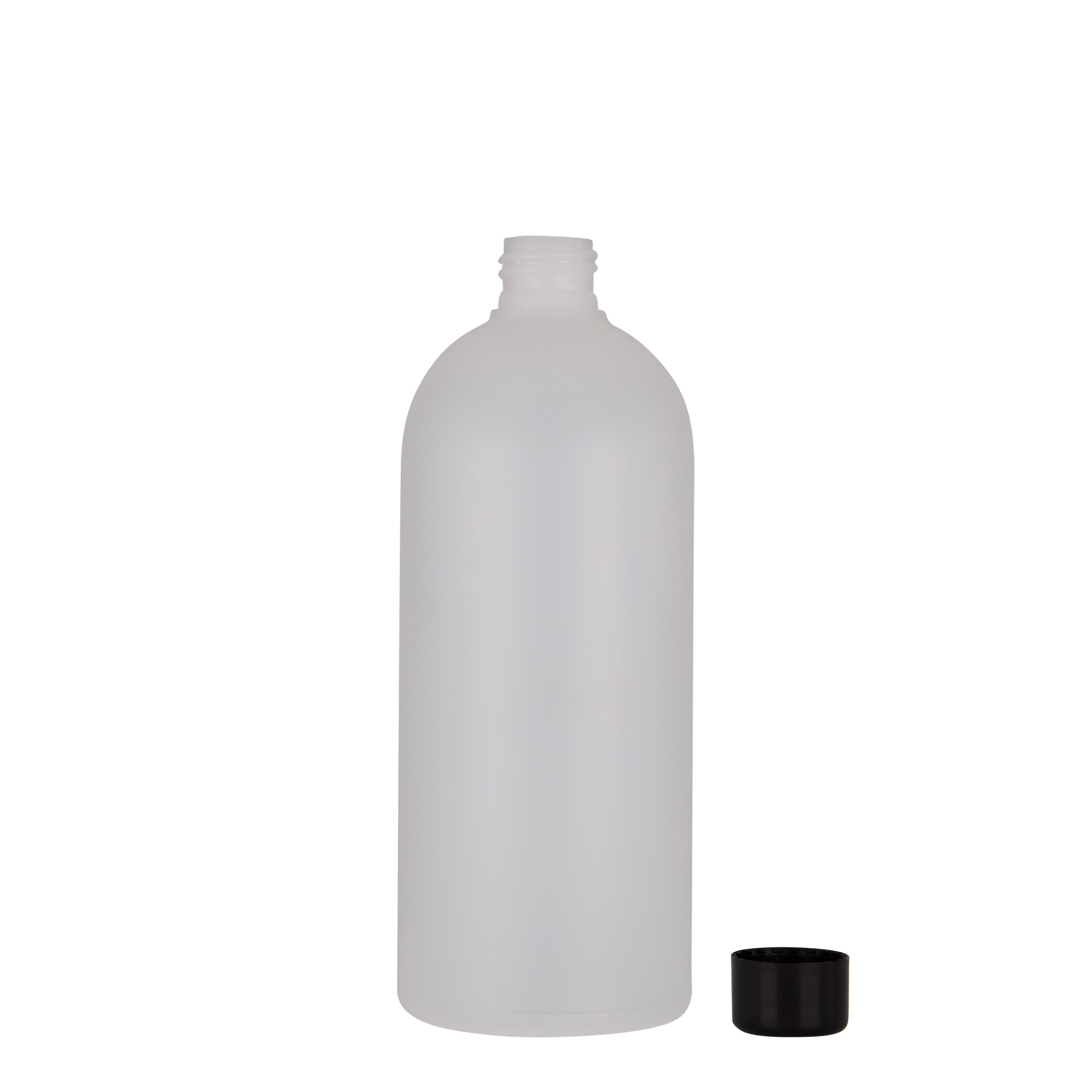 500 ml plastmasas pudele 'Tuffy', HDPE, dabīga, aizdare: GPI 24/410