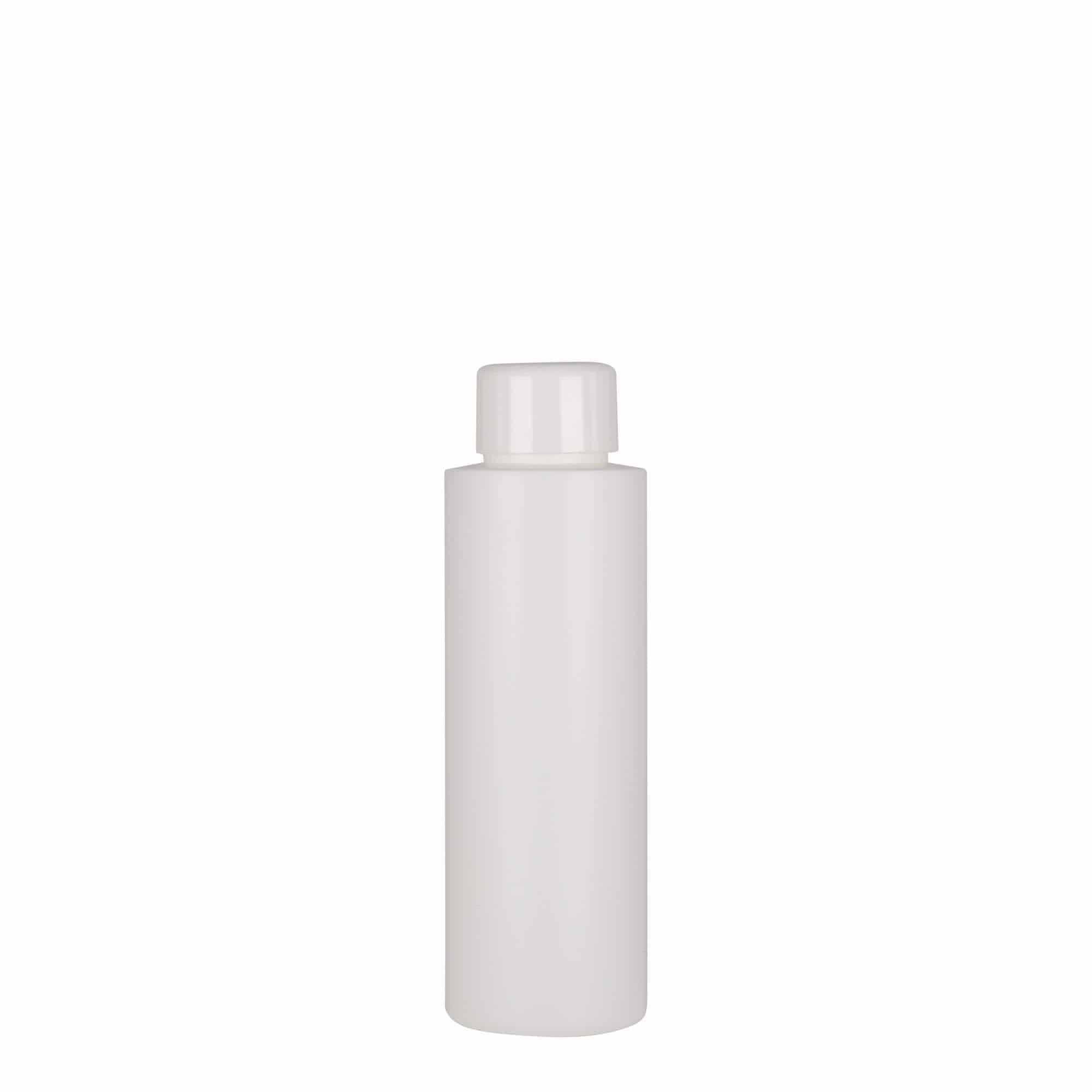 100 ml plastmasas pudele 'Pipe', HDPE, balta, aizdare: GPI 24/410