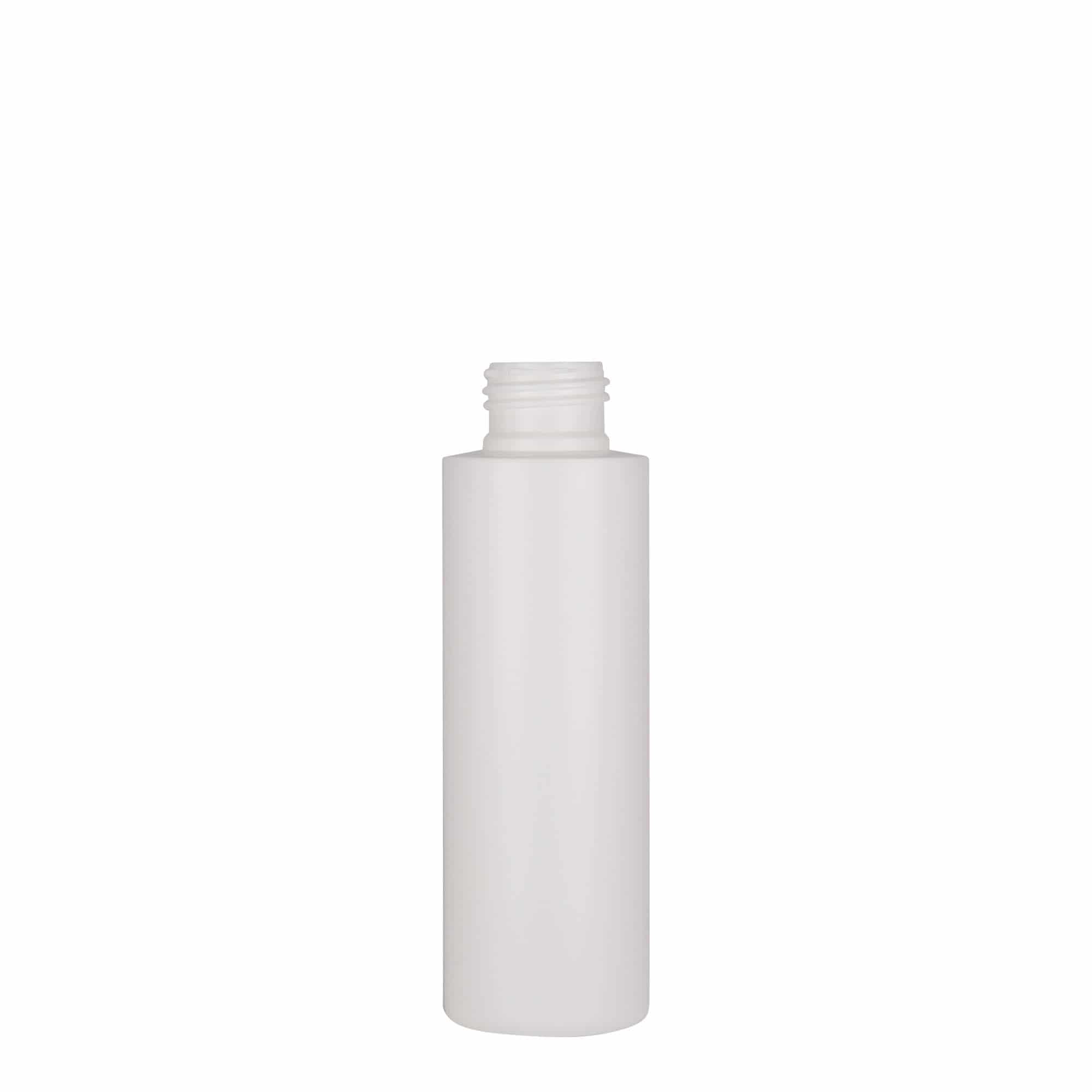 100 ml plastmasas pudele 'Pipe', HDPE, balta, aizdare: GPI 24/410