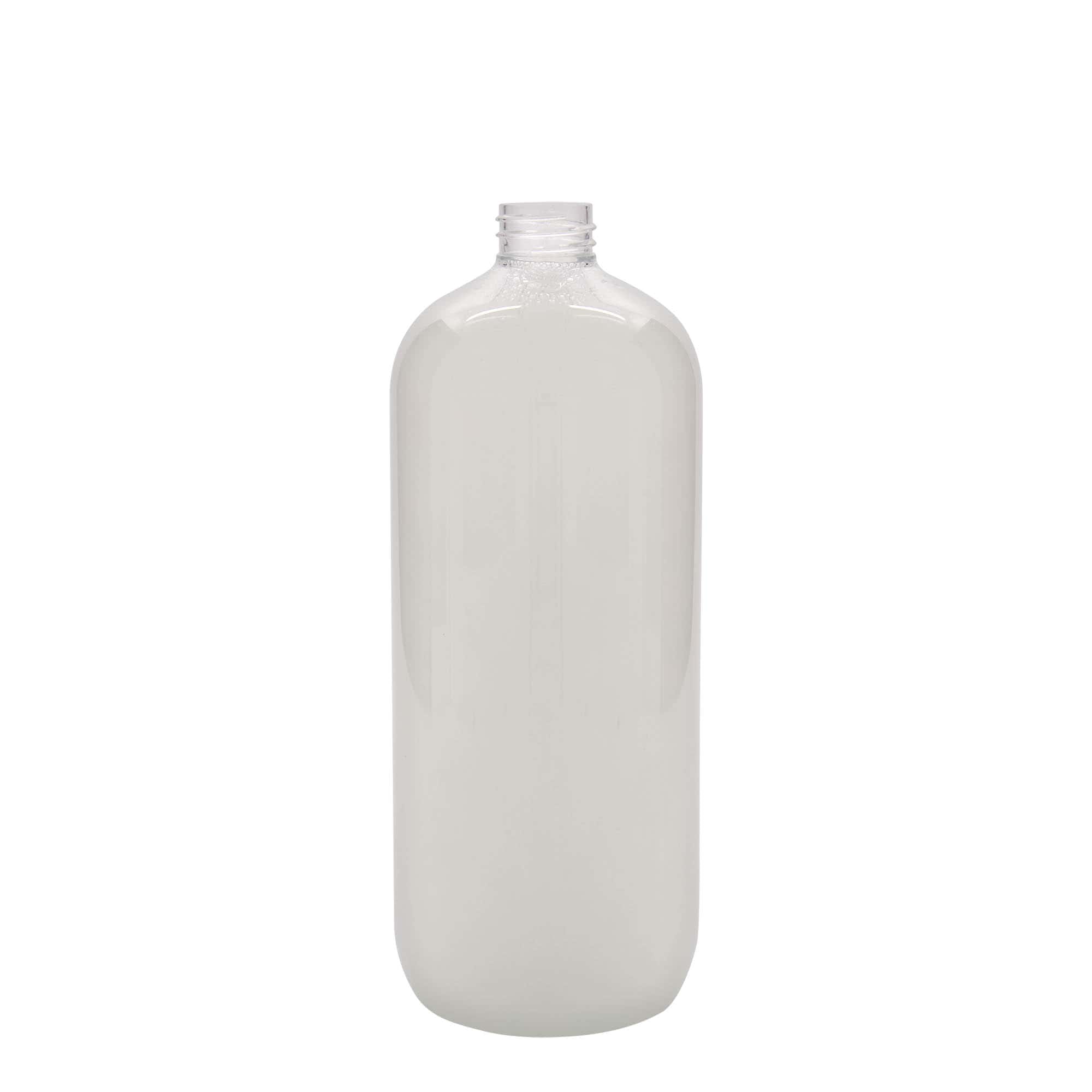 1000 ml PET pudele 'Boston', plastmasas, aizdare: GPI 28/410