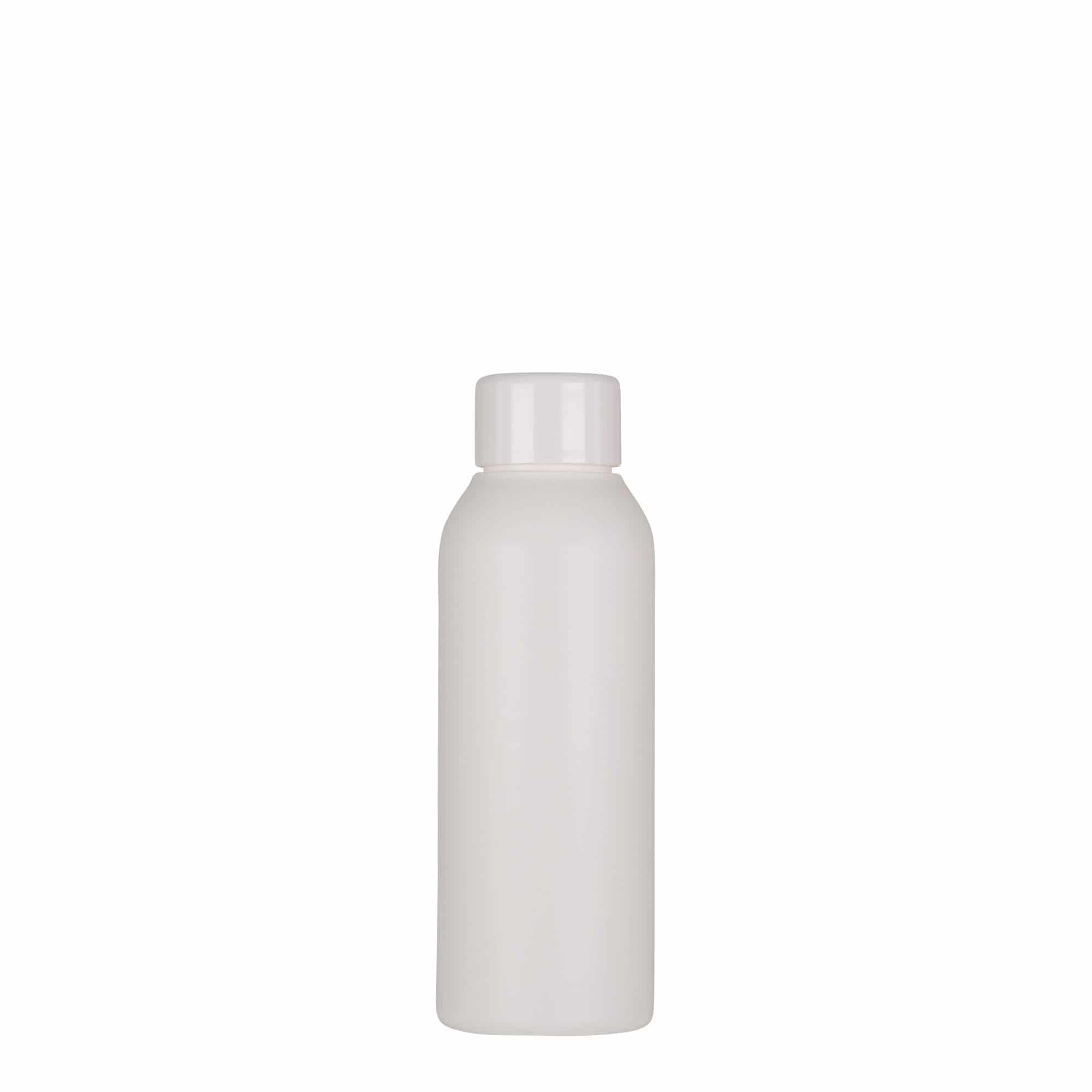 100 ml plastmasas pudele 'Tuffy', HDPE, balta, aizdare: GPI 24/410